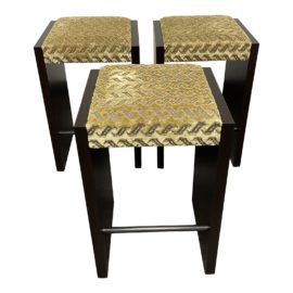 Kathleen Navarra Designs Custom Marcali Barstools - Set of 3. Original Price: $13,500