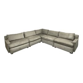 Cypress Furniture Custom Five Piece Gray Modular Sectional Description