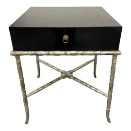 Custom Design Chinoiserie Hollywood Glamour Side Table. Original Price: $2,646