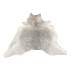 Contemporary Silver Cowhide Area Rug - 6′7″ × 7′