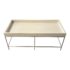 Jonathan Rachman Custom Faux Shagreen Tray Table + Silver Leaf Base. Original Price: $2,705