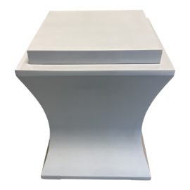 Jonathan Rachman Custom Design Lilac Lacquer Storage Pedestal Base. Original Price: $2,015