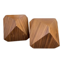 William Earle "Hal" Geometric Side Tables, a Pair