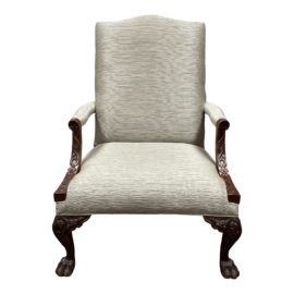 Henredon Natchez Collection Mahogany Silk Chair. Original Price: $1,500