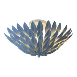 France & Son Broche White Matte Semi Flushmount Light Fixture. Original Price: $420