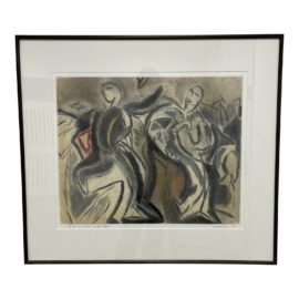 JoAnn Ugolini "Place/Time Superstition" Original Abstract Figurative Mixed Media Painting