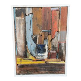 Bernard Healey "Intarsia Four" Reclaimed Art Work. Original Price: $3,000