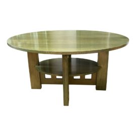 Thomas Fetherston Oak Entry Table in Green Stain. Original Price: $3,500