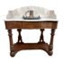 Early 20th Century Marble + Mahogany Wash Stand