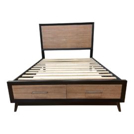 Queen Size Raku Storage Bed Frame. Original Price: $1,100