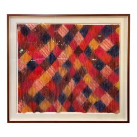 Isabelle De Borchgrave Original "Plisse No. 3" Sculptural Abstract Painting. Original Price: $29,362
