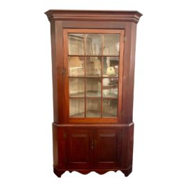 Antique Two Piece Corner Cabinet