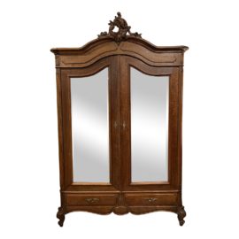 ABC Home Antique Belgium Louis XV Style Oak Armoire. Original Price: $4,500