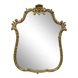 Hollywood Regency Bronze Painted European Style Mirror