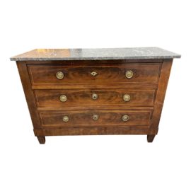 Vintage Traditional Wood + Marble 3 Drawer Dresser