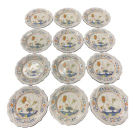 ND Dolfi of Motellippo Vintage Tuscan Italian Hand Painted Plates, Set of 22