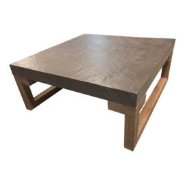 NEW Custom Design Darsena Cement + Wood Coffee Table