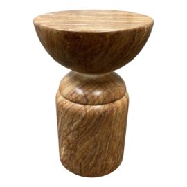 NEW Custom Design Faux Marble Pawn Table - Medium, Burnt Sienna.