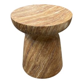 NEW Custom Design Faux Marble Pawn Table - Large, Amber