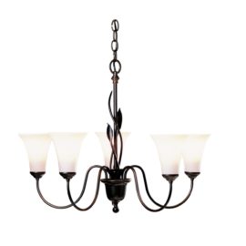 Hubbardton Forge Forged Leaves 5 Light Chandelier