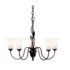 Hubbardton Forge Forged Leaves 5 Light Chandelier