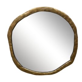 CB2 Abel Brass Round Wall Mirror 34". Original Price: $360