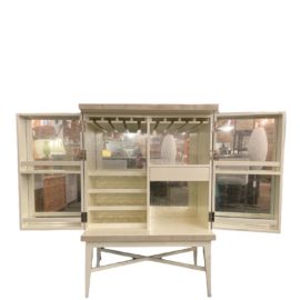 Century Furniture Hoffman Faux Shagreen Bar Cabinet. Original Price: $3,195