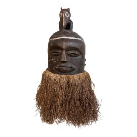 Vintage African Mask With Animal