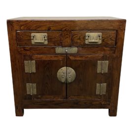 Antique 19th Century Cabinet Chinese Elm Cabinet + Cord. Original Price: $4,500