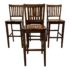 Crate & Barrel Wooden Slat Bar Stools - Set of Four