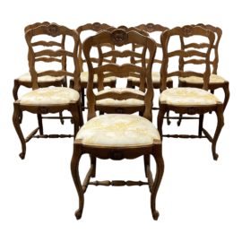 Antique French Ladderback Chair - Set of 8