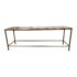 Vintage Brass + Rose Stone Console Table