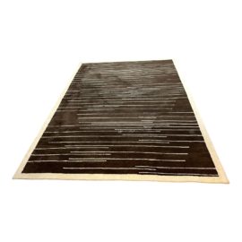 Surya Umber Ivory Geometric Wool Rug - 8′ × 11′