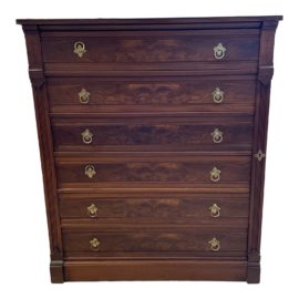 Vintage Mid-Century Walnut Six Drawer Dresser