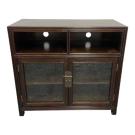 Gump's Chian Art Furniture Glass Media Cabinet