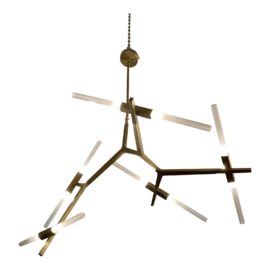 Avenue Lighting San Vicente 10 Light Brushed Brass Hanging Chandelier. Original Price: $1,986