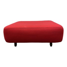 Knoll Cini Boeri Red Ottoman + Casters. Original Price: $2,200