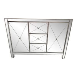 Hollywood Glamour Mirrored Media Chest