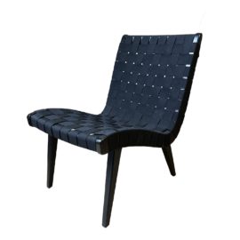 Jens Risom for Knoll Studio Black Lounger. Original Price: $1,153