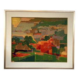 Douglas Chun Townscape Original Acrylic Painting
