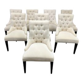 Restoration Hardware Martine Arm Chairs - Set of Eight. Original Price: $6,280