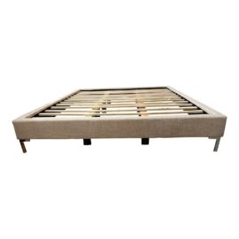 NEW California King Saatva Beige Platform Bed. Original Price: $995