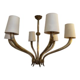 Visual Comfort Lighting e.f. Chapman Ruhlmann Six Light Chandelier. Original Price: $2,100