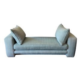 Custom Aqua Tweed Daybed. Original Price: $4,000