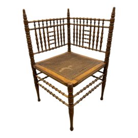 Antique Chinoiserie Corner Chair