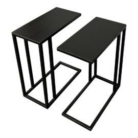 Crate & Barrel Echelon C Tables, a Pair. Original Price: $500