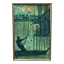 Master Chuah Thean Teng Custom Framed Batik Painting