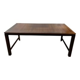 Custom Design Wenge Wood + Iron Base Desk/ Table