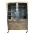 1950's Vintage Industrial Stainless Steel + Glass Cabinet