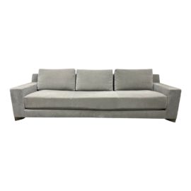 Holly Hunt Studio Waterloo Sheepish Gray Fabric Sofa. Original Price: $16,350